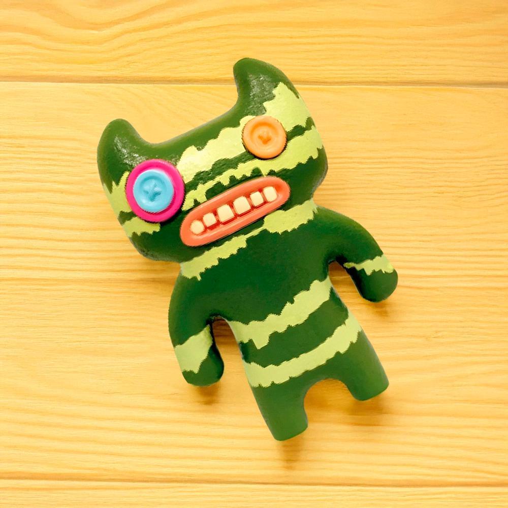 Mini Boneco Colecionável Fuggler 6cm - Indecisive Monster Verde - 5