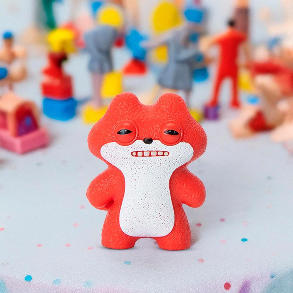 Mini Boneco Colecionável Fuggler 6cm - Sketchy Squirrel Vermelho - 3