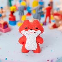 Mini Boneco Colecionável Fuggler 6cm - Sketchy Squirrel Vermelho - 3