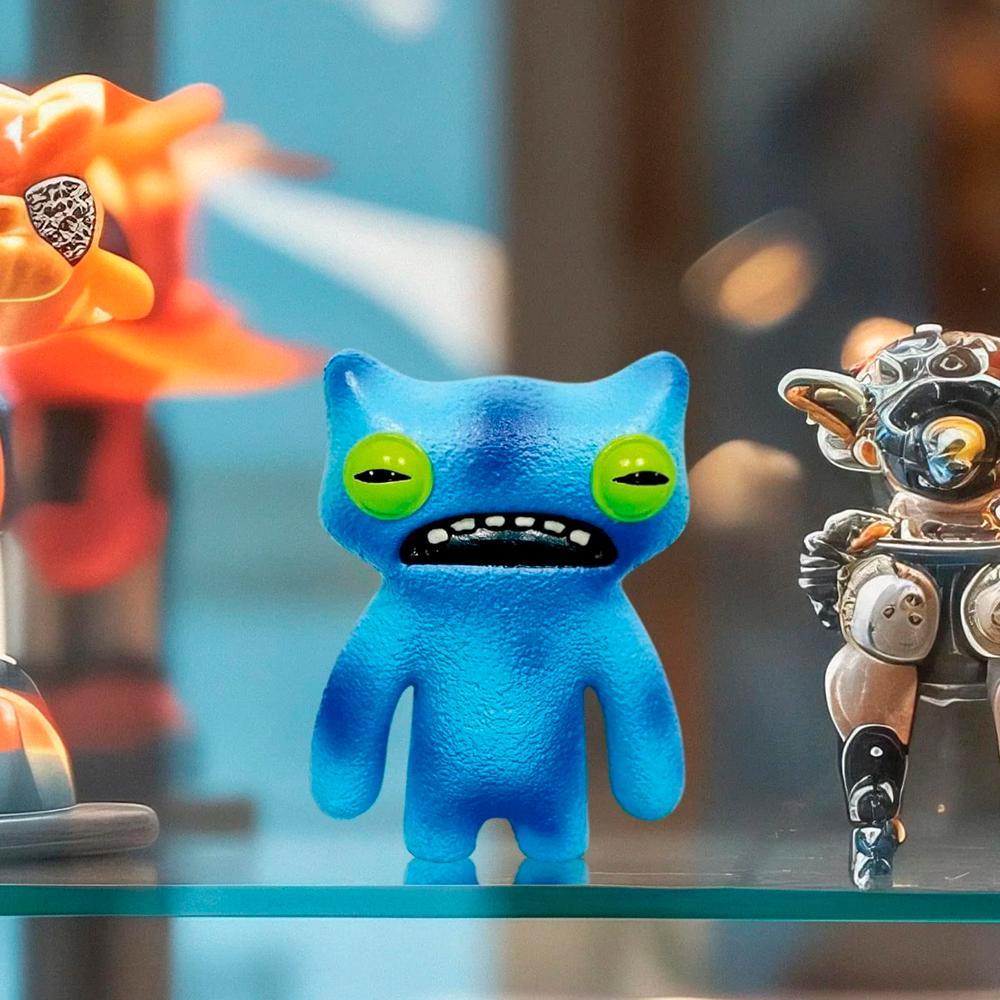 Mini Boneco Colecionável Fuggler 6cm - Wide Eyed Weirdo Azul - 4