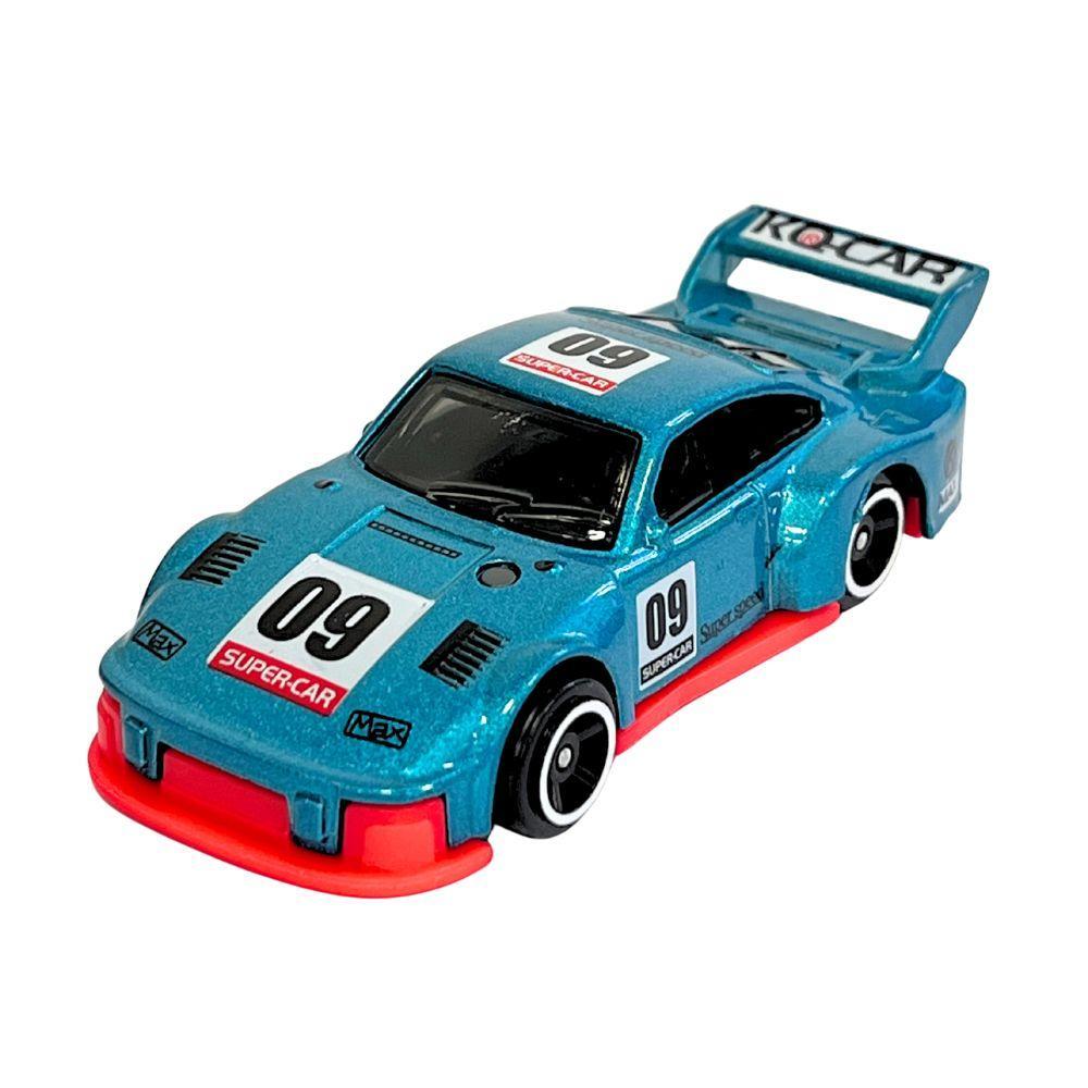 Mini Carrinho Die Cast Garagem S.A. - Corrida Azul Metálico - 2