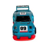 Mini Carrinho Die Cast Garagem S.A. - Corrida Azul Metálico - 3