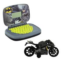 Laptop Infantil Educativo Candide Batman Bilíngue + Moto à Fricção Batman Power Bike - 1