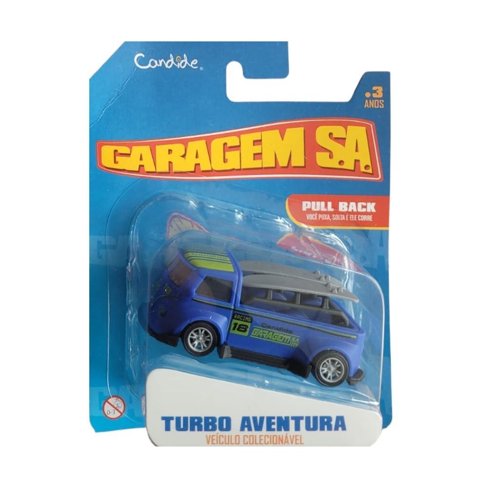 Mini Carrinho Pull Back Garagem S.A. Turbo Aventura - Azul - 3