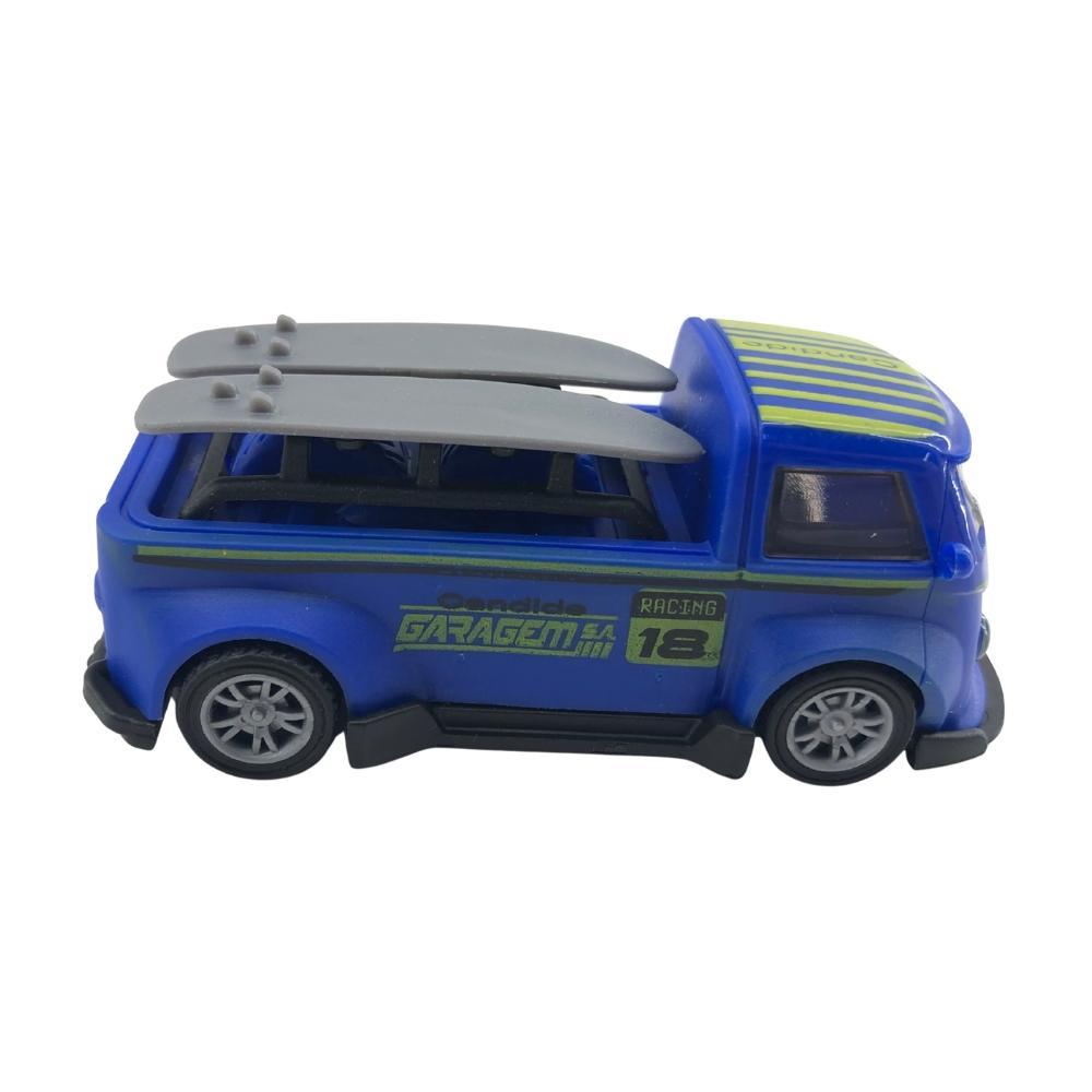 Mini Carrinho Pull Back Garagem S.A. Turbo Aventura - Azul - 5