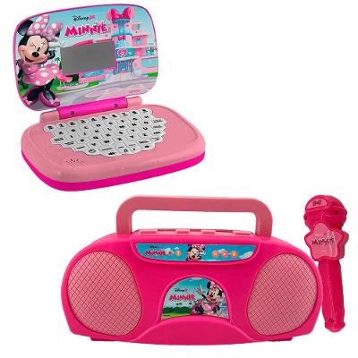 Kit Minnie Laptop Infantil Bilingue+ Boombox Candide