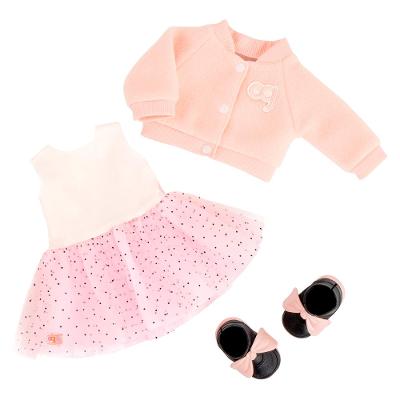 Conjunto com Jaqueta Rosa e Vestido Our Generation