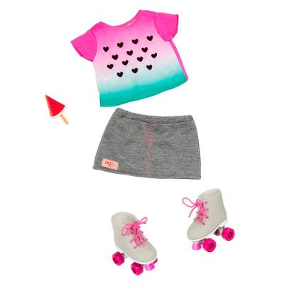 Conjunto de Roupa com Patins e Sorvete Our Generation