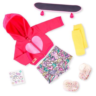 Conjunto de Roupa com Skate Our Generation