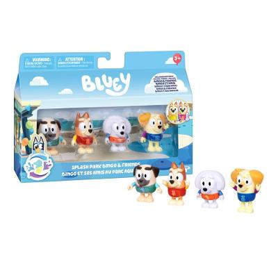 Kit 4 Bonecos Bluey com Mudança de Cor - Parque Aquático