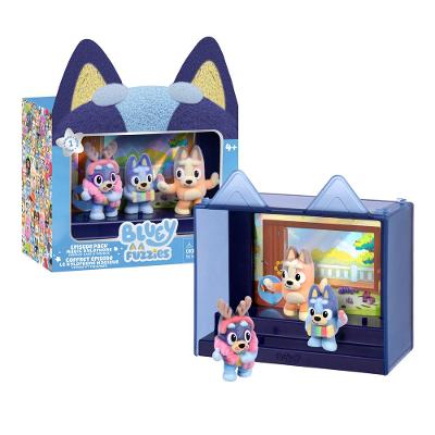 Kit 3 Bonecos Colecionáveis Bluey Fuzzies - Xilofone