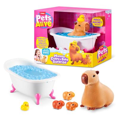 Pelúcia Pets Alive Mamãe e Bebê Capivara Surpresa