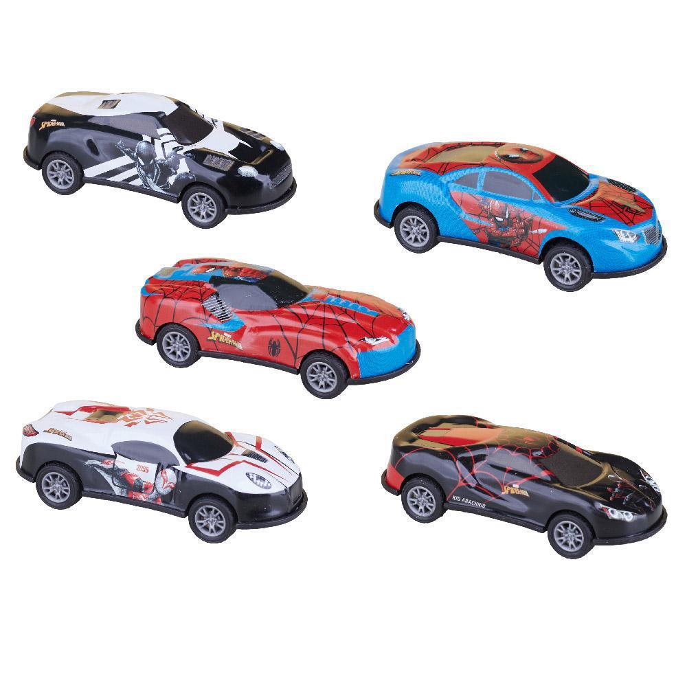 Mini Veiculos Pull Back Com 5 - Homem Aranha - 5