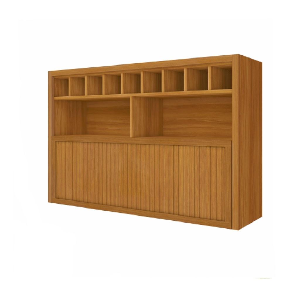 Armário Aéreo 1 Porta Bascula Adega Ripado Baronesa 120cm Mdf - 1