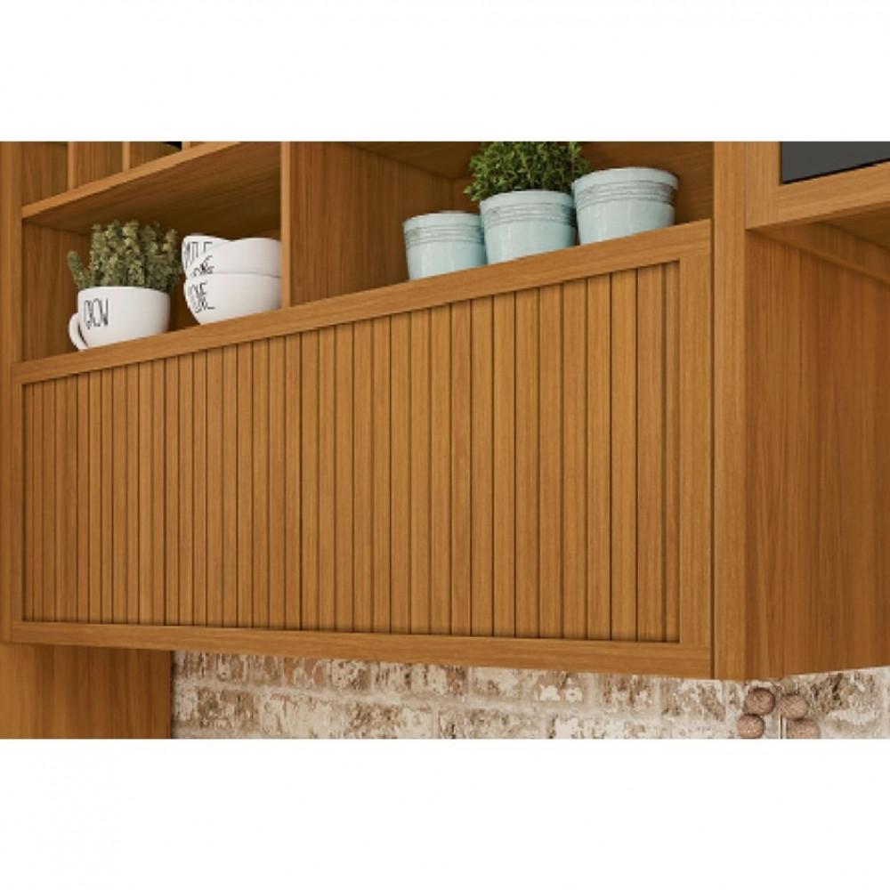 Armário Aéreo 1 Porta Bascula Adega Ripado Baronesa 120cm Mdf - 3