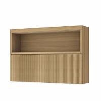 Armário Aéreo Ripado 1 Porta Basculante Marquesa 120cm 100 MDF - 1