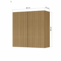 Armario Aereo 2 Portas Nesher Rainha 80cm Ripado 100 Mdf - 2