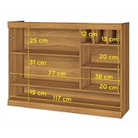 Armário Aéreo com 2 Portas e Adega Burguesa Premium 120cm Nesher