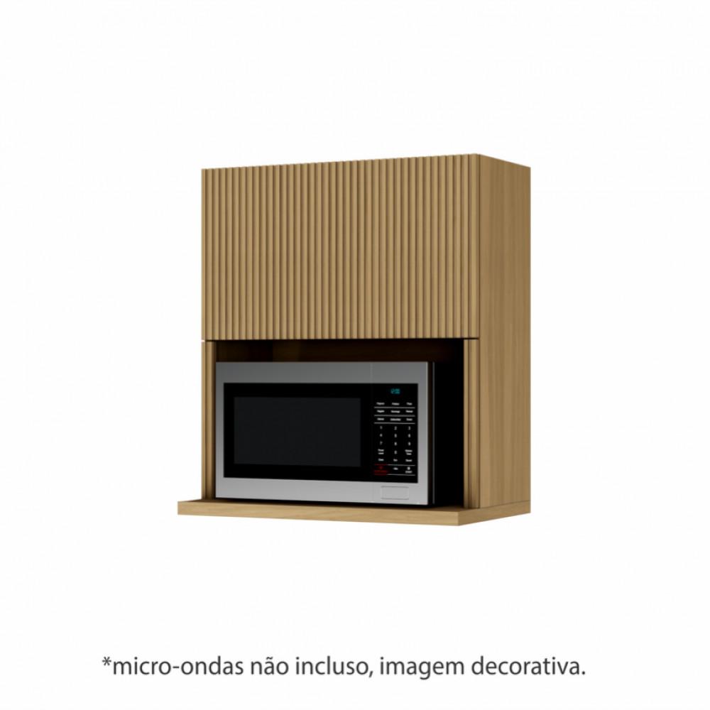 Armario Aereo Micro 1 Porta Basculante Nesher Rainha 70 Cm Ripado 100 Mdf - 1