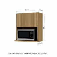Armario Aereo Micro 1 Porta Basculante Nesher Rainha 70 Cm Ripado 100 Mdf - 2