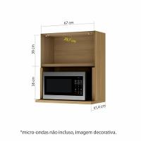 Armario Aereo Micro 1 Porta Basculante Nesher Rainha 70 Cm Ripado 100 Mdf