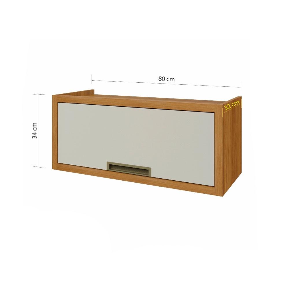 Armário Geladeira 1 Porta Basculante Nesher Imperatriz 80cm Mdf - 3