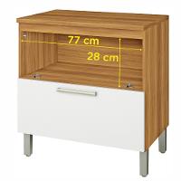 Balcão 1 Porta 1 Gaveta Burguesa Premium 80cm Nesher - 2