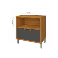 Balcão 1 Porta 1 Gaveta Nesher Imperatriz 80cm Mdf - 3