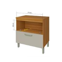 Balcão 1 Porta 1 Gaveta Nesher Princesa 80cm Mdf - 3