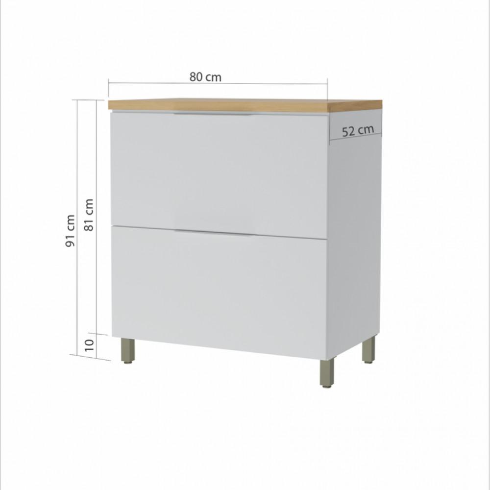 Balcao 1 Porta Basculante 1 Gaveta Nesher Marquesa 80cm 100 Mdf - 3