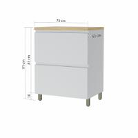 Balcao 1 Porta Basculante 1 Gaveta Nesher Rainha 70cm 100 Mdf - 2