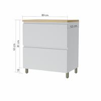Balcao 1 Porta Basculante 1 Gaveta Nesher Rainha 80cm 100 Mdf - 2