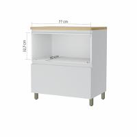 Balcao 1 Porta Basculante 1 Gaveta Nesher Rainha 80cm 100 Mdf - 3