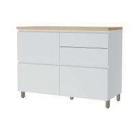 Balcao 1 Porta Basculante 4 Gavetas Nesher Rainha 120cm 100 Mdf - 1