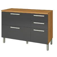 Balcão 2 Portas e 3 Gavetas Burguesa Premium 120cm Nesher - 1