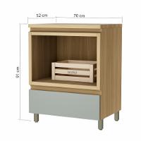 Balcão Forno 1 Gaveta Rainha 70cm 100 MDF - 3