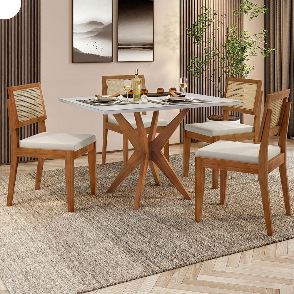 Conjunto Mesa Donna Com 4 Cadeiras Rainha Nesher - 1
