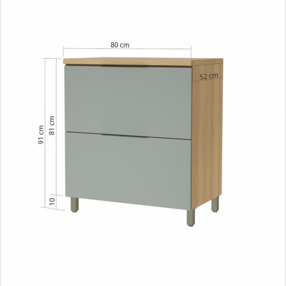 Balcao 1 Porta Basculante 1 Gaveta Nesher Marquesa 80cm 100 Mdf - 2