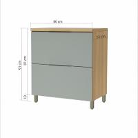 Balcao 1 Porta Basculante 1 Gaveta Nesher Marquesa 80cm 100 Mdf - 2