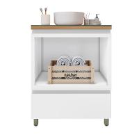 Gabinete de Banheiro 70cm com Caixa Organizadora Rainha 70cm MDF Nesher - 1