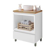 Gabinete de Banheiro 70cm com Caixa Organizadora Rainha 70cm MDF Nesher - 2