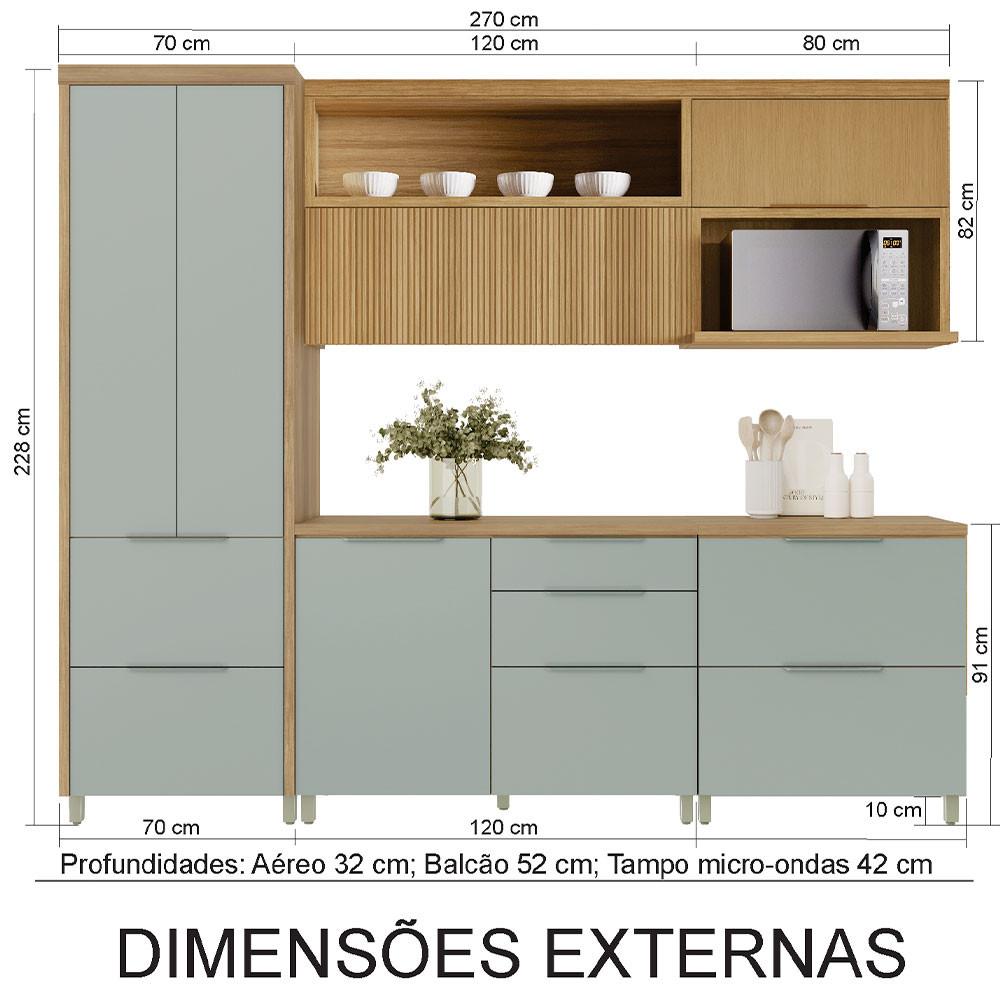 Cozinha 5 Peças Marquesa 6 Portas 6 Gavetas 100 MDF Nesher - 3