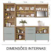 Cozinha 5 Peças Marquesa 6 Portas 6 Gavetas 100 MDF Nesher