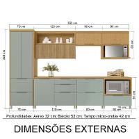 Cozinha 7 Peças Marquesa 7 Portas 7 Gavetas 350cm MDF Nesher - 3