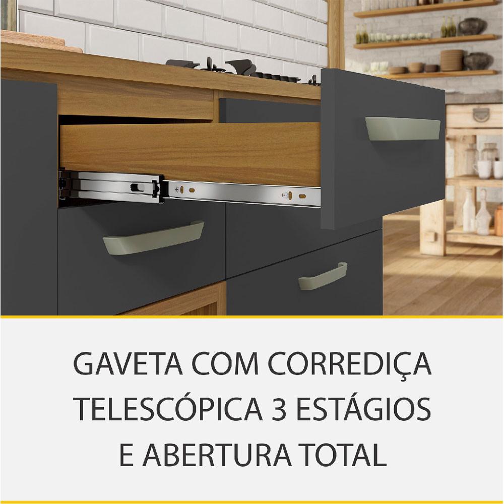 Balcão 2 Portas 3 Gavetas Nesher Princesa 120cm - 2