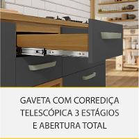 Balcão 2 Portas 3 Gavetas Nesher Princesa 120cm - 2