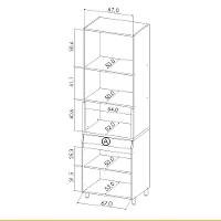 Paneleiro Simone Mendes 70 cm 4 Portas 1 Gaveta Nesher - 3