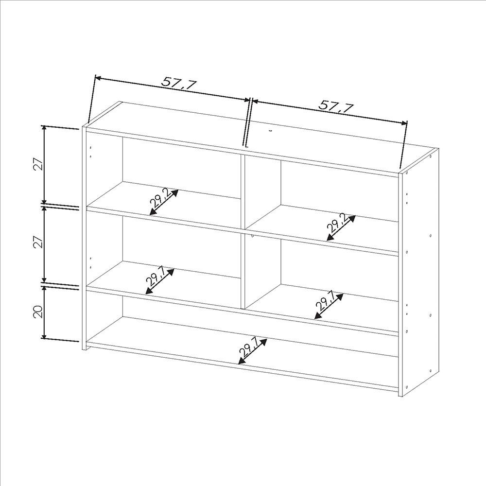 Armário Aéreo Simone Mendes 120cm 2 Portas Nesher - 3