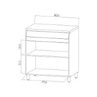 Balcão Simone Mendes 80cm 2 Portas 1 Gaveta Nesher - 3