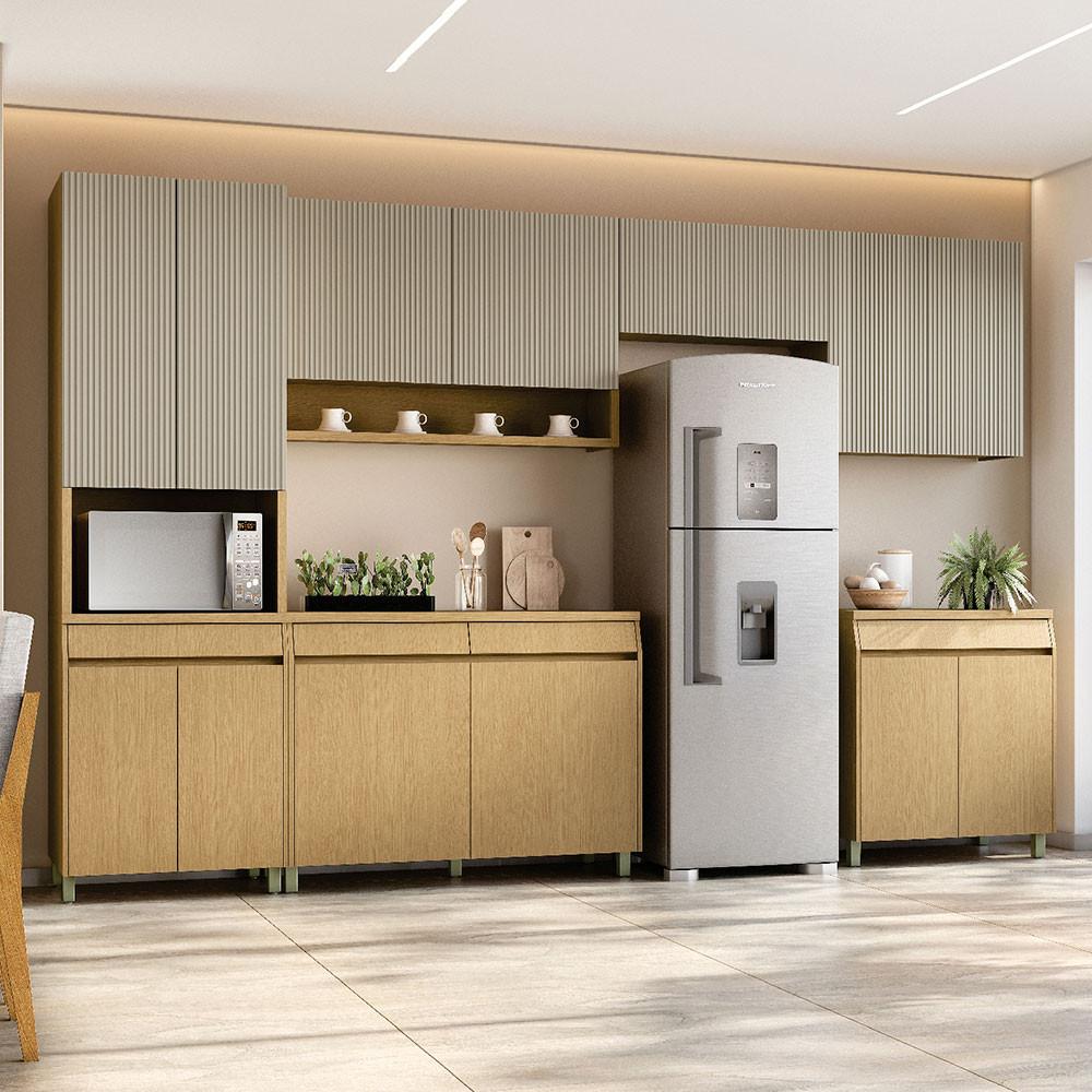 Cozinha Simone Mendes 350cm 6 Peças 13 Portas 7 Gavetas Nesher - 2